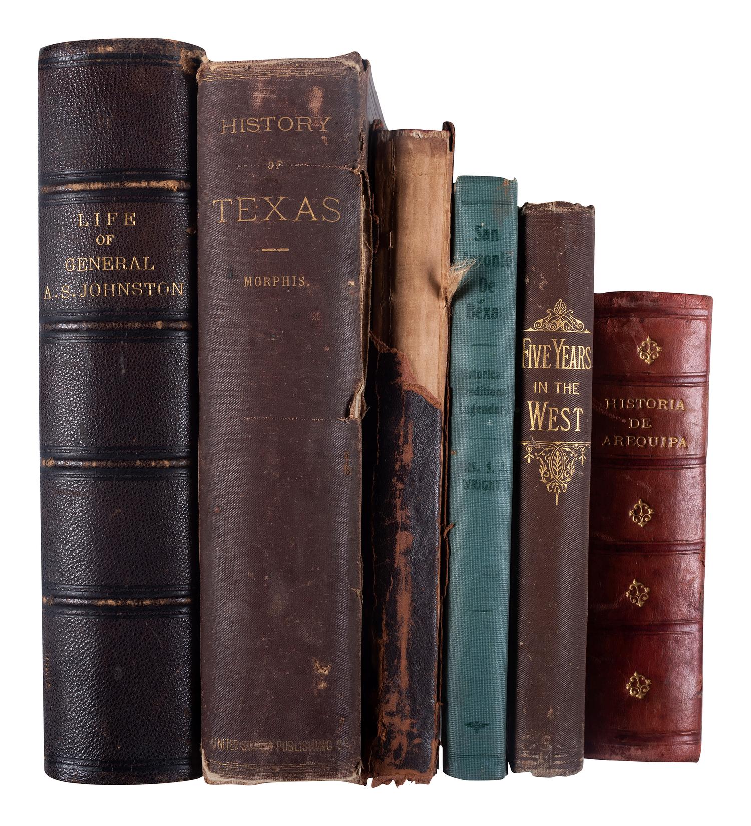 [TEXAS] -- [McCULLOCH, Henry (1816-1895), his copies]. A group of books related to Texas history, comprising: