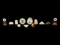 Twelve Chinese Jade and Jadeite Pendants