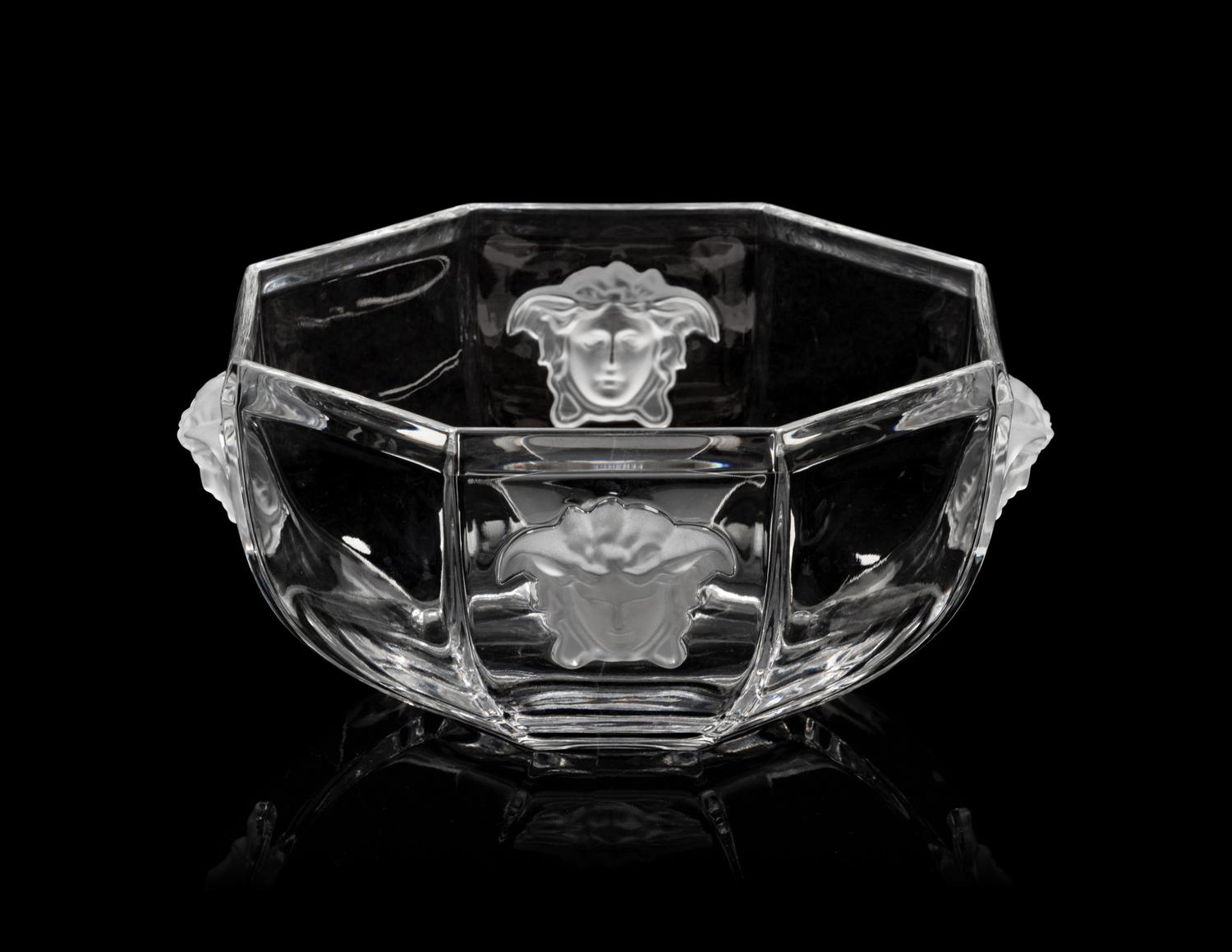 A Group of Versace Medusa Lumiere Glass Articles