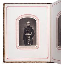 Patriotic album containing 24 engraved CDVs of Union generals. New York: Leavitt & Allen, 1862.