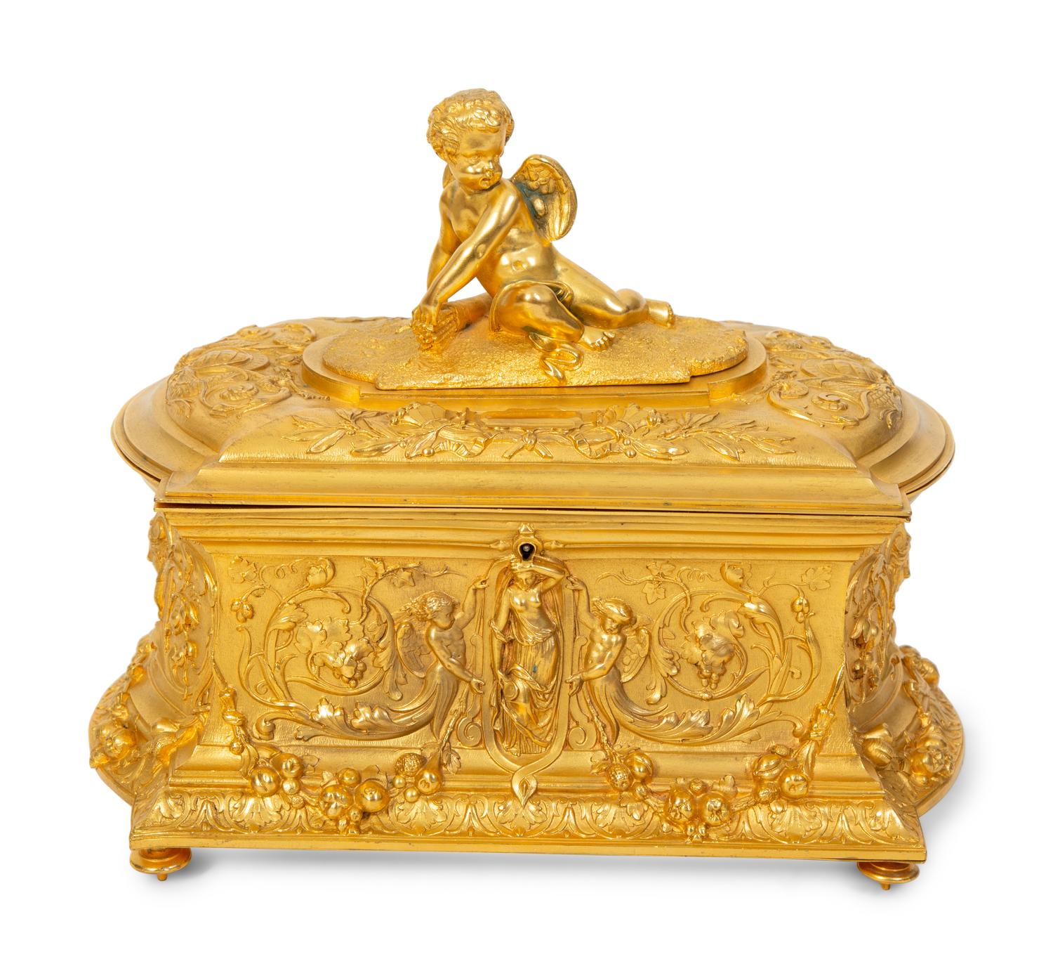 A Louis XV Style Gilt Bronze Casket — 20TH CENTURY