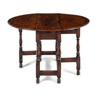 A William and Mary Oak Dropleaf Table