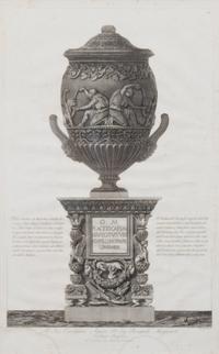 An Etching by Giovanni Battista Piranesi Plate 26 3/8 x 16 3/8 inches. — (Italian, 1720-1778)