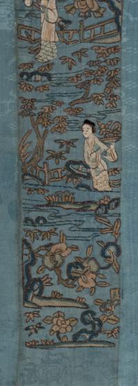 Two Pairs of Chinese Embroidered Sleeve Bands