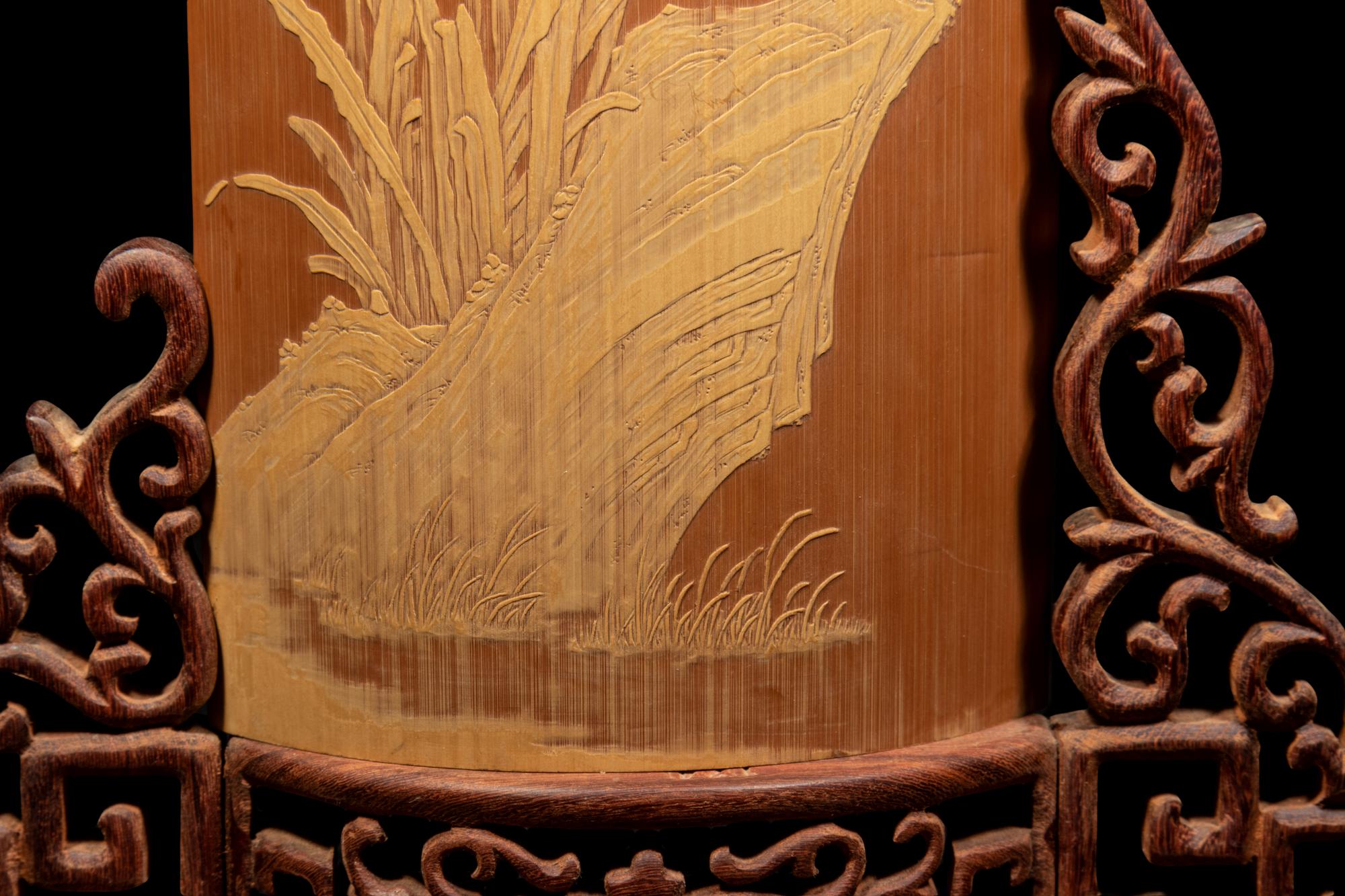 A Chinese Bamboo Wrist Rest