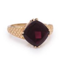 Garnet and Yellow Gold Ring