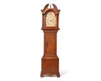 A Chippendale Style Pine and Maple Dwarf Clock