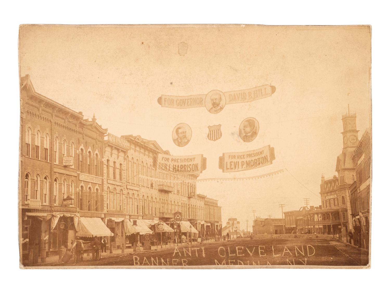 [HARRISON, Benjamin]. Albumen photographs of Benjamin Harrison parades and processionals.