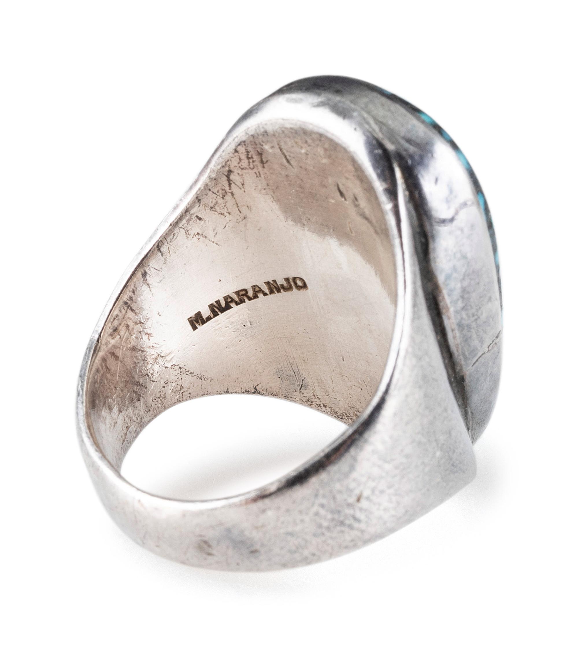 Silver and Lander Turquoise Ring