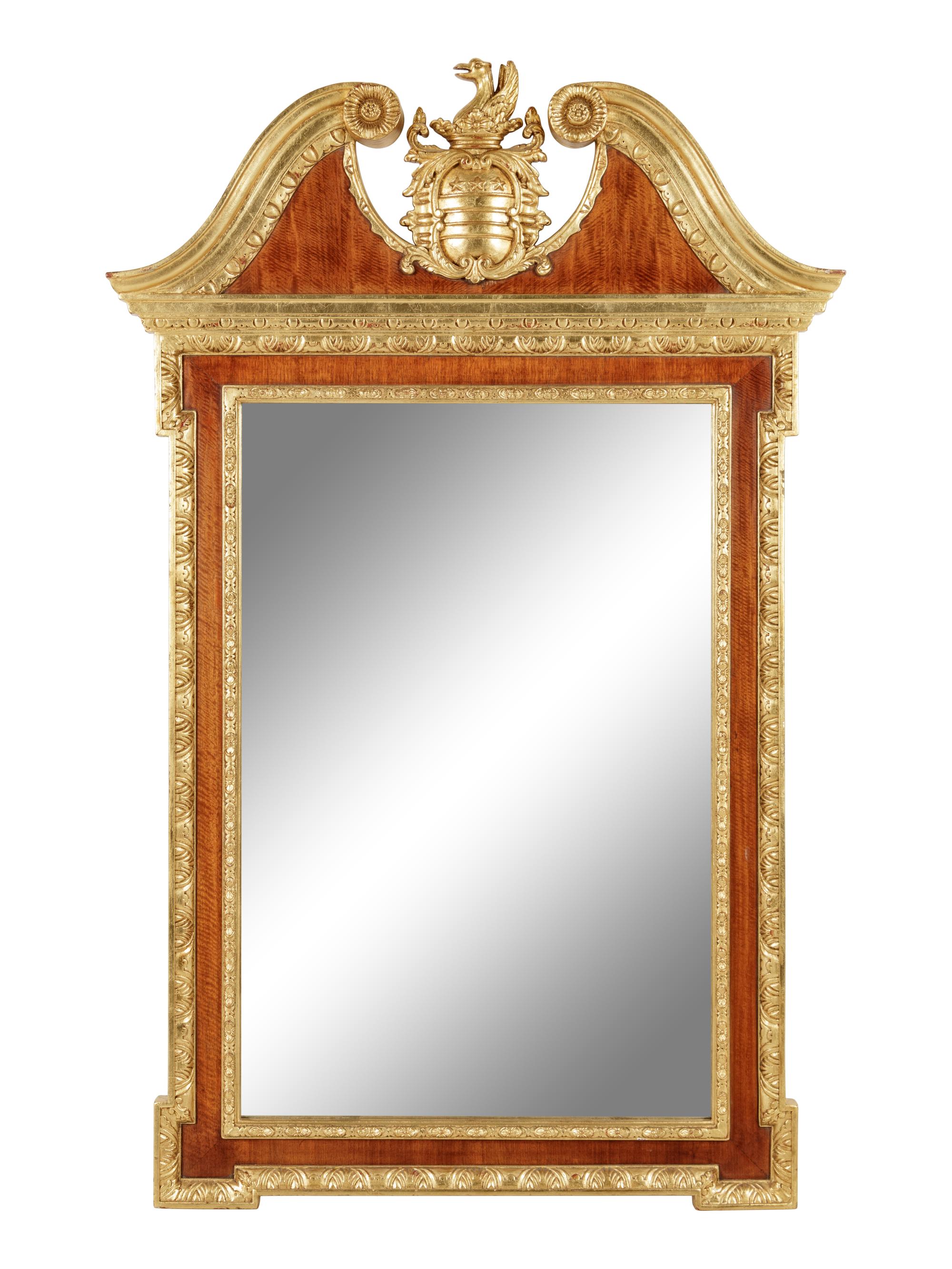 A George II Style Parcel Gilt Mirror