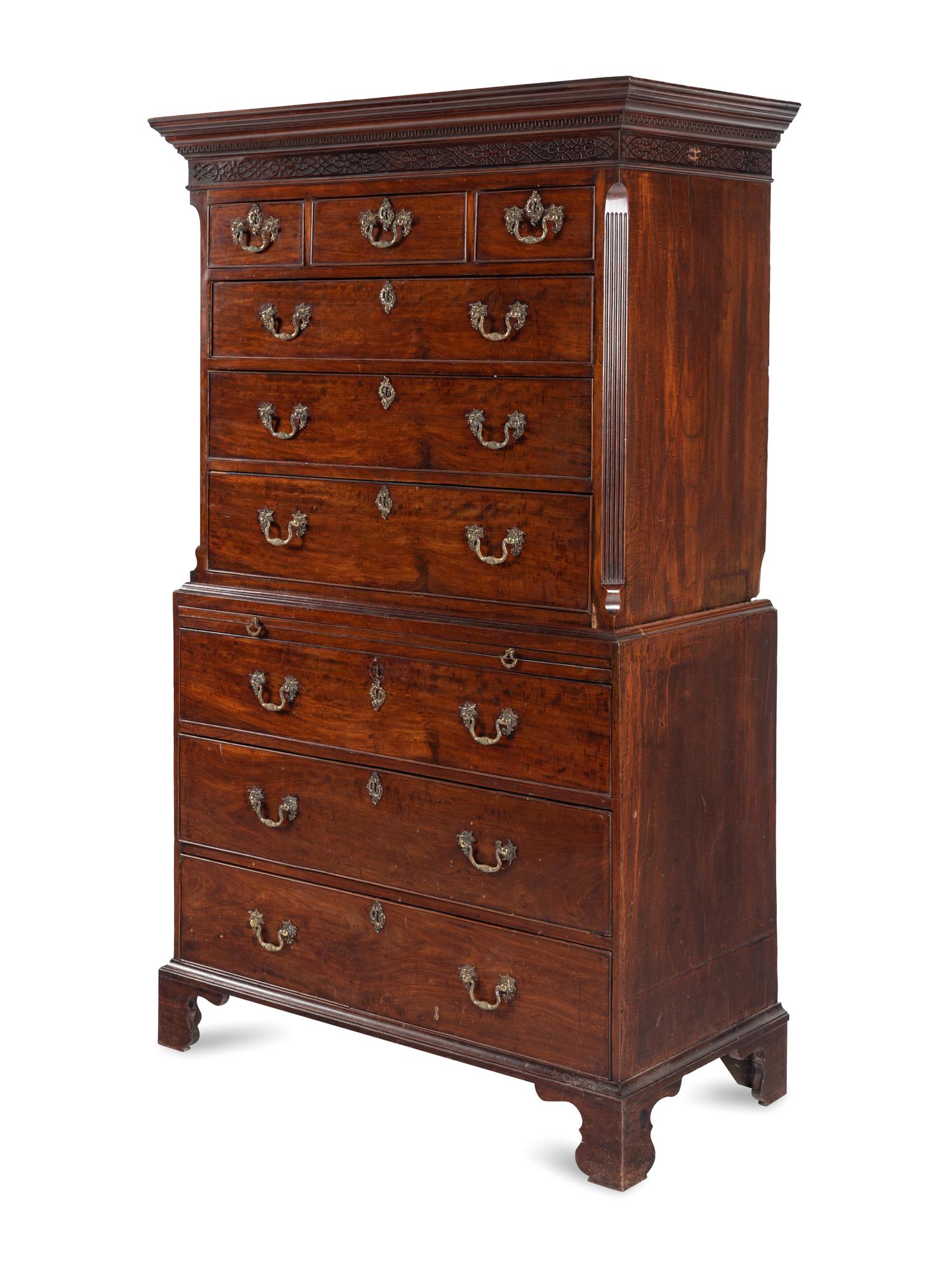 A George III Mahogany Chest-on-Chest