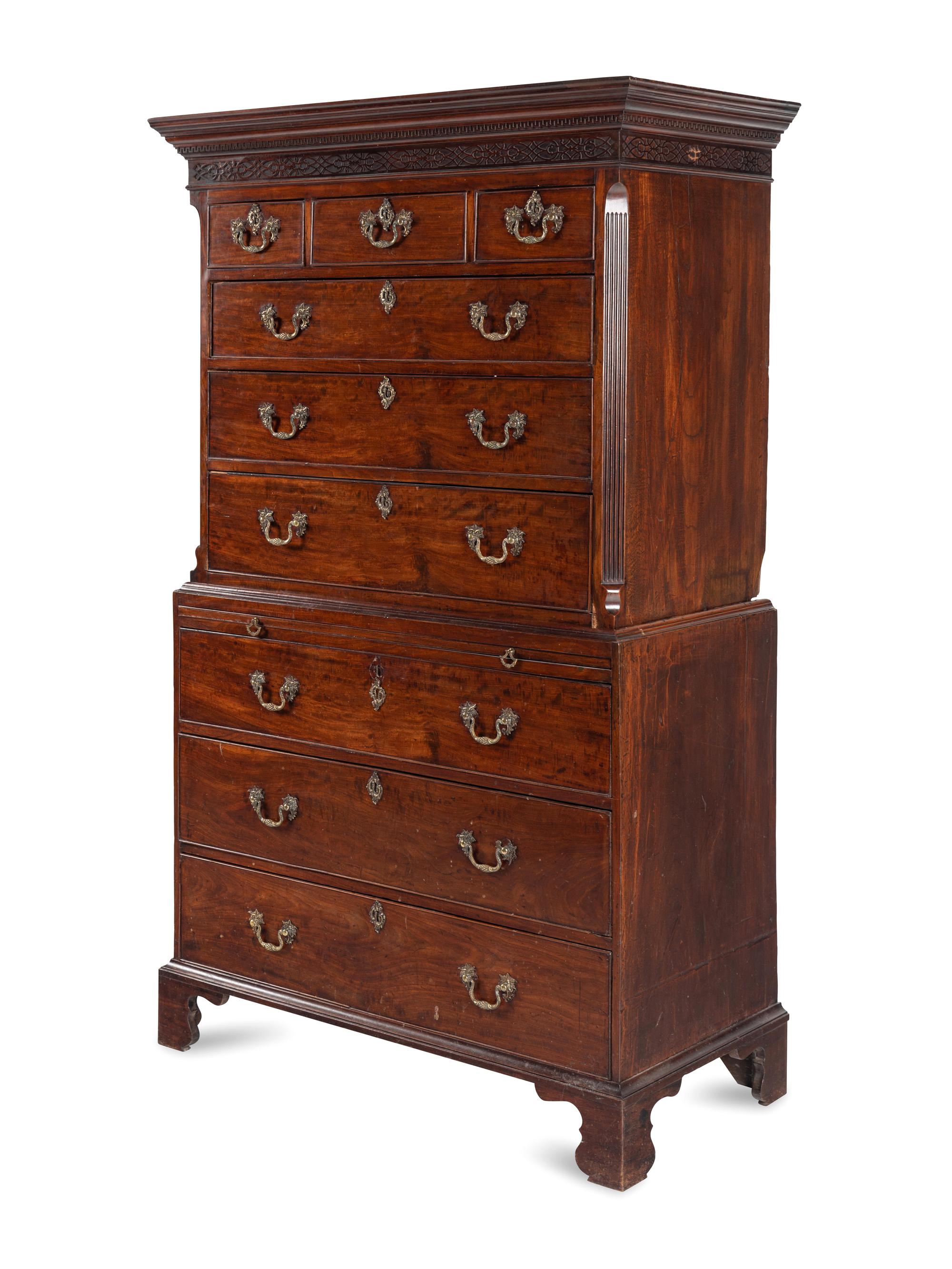 A George III Mahogany Chest-on-Chest