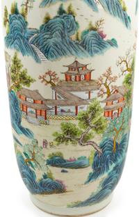 A Chinese Famille Rose Porcelain Sleeve Vase