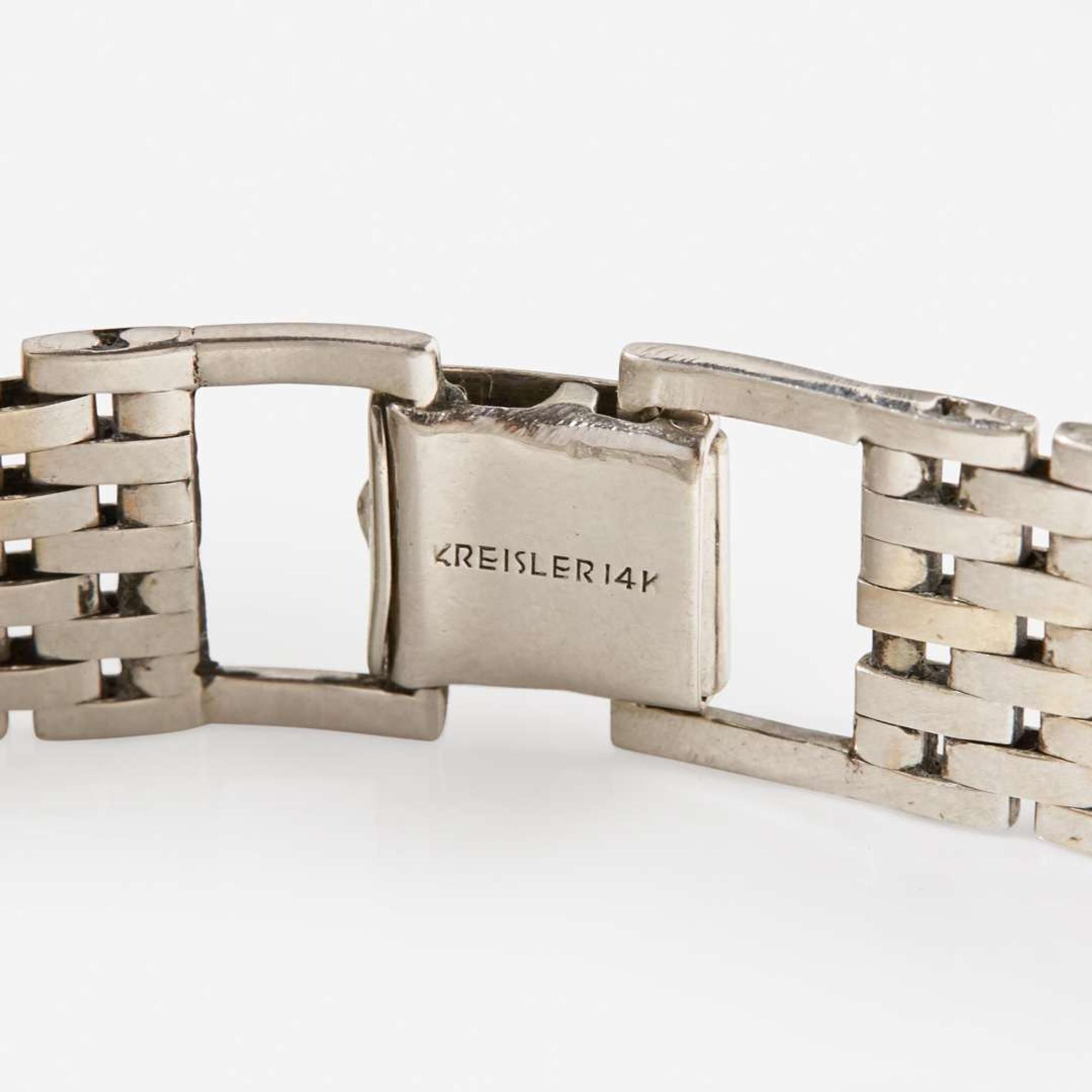 A 14K White Gold Hamilton Watch