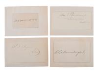 [CIVIL WAR]. A group of 11 signatures of Confederate cabinet members, incl. Jefferson Davis, Judah P. Benjamin, J.C. Breckinridge, and others.