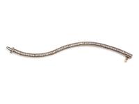 A 14 Karat White Gold and Diamond Bracelet,