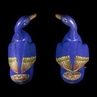 A Pair of Chinese Cloisonne Enamel Figures of Ducks