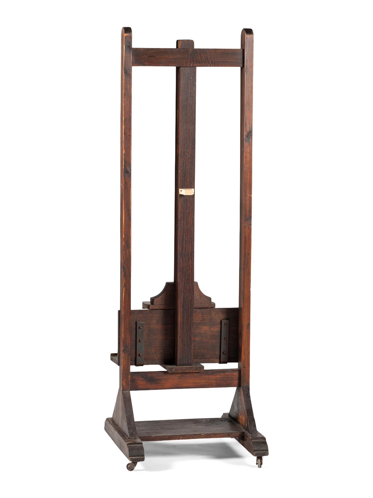 A Carved Oak Artist's Easel