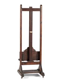 A Carved Oak Artist's Easel