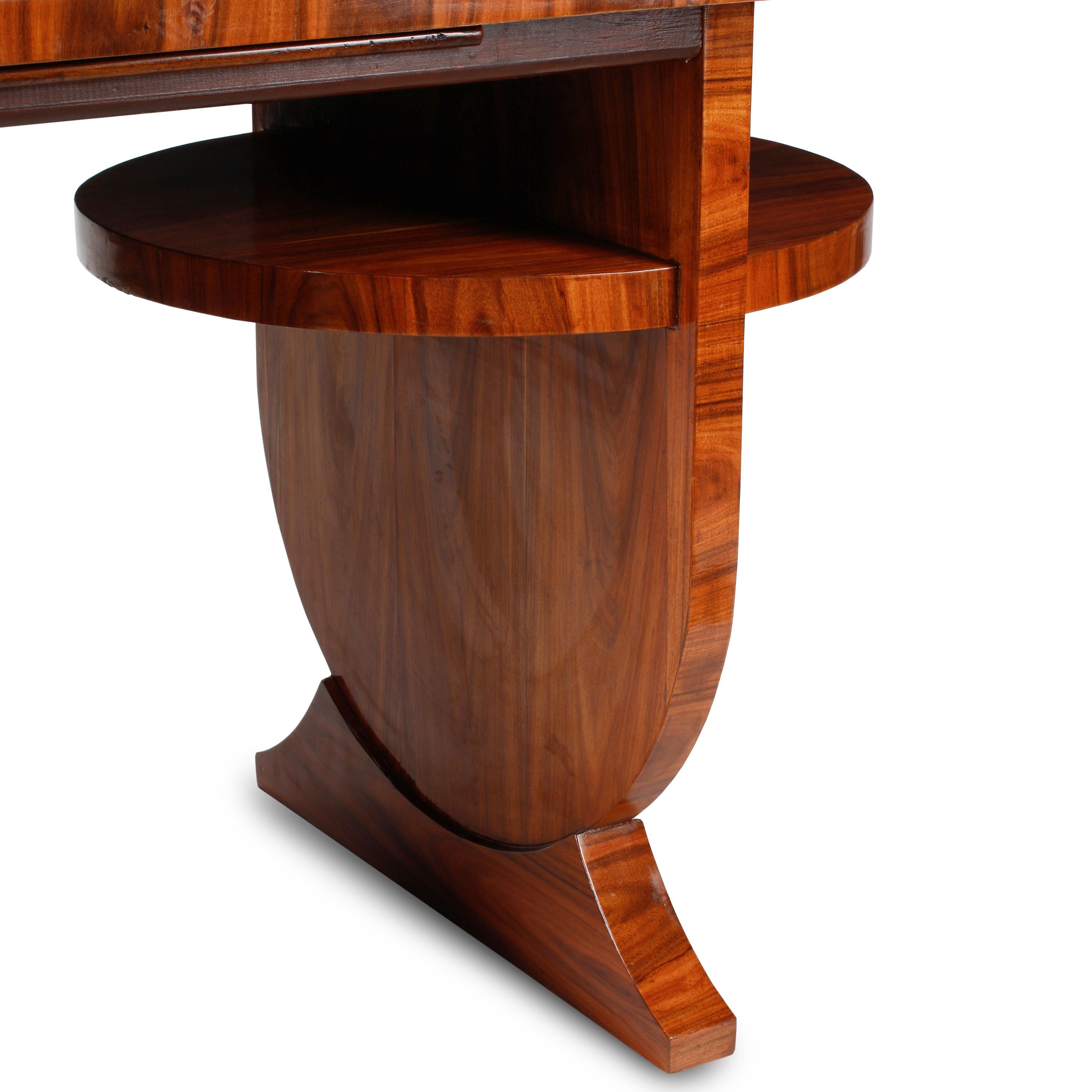 An Art Deco Style Palisander Pedestal Desk