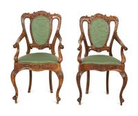 A Pair of Anglo-Colonial Tamarind Wood Armchairs