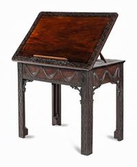 A George III Carved Mahogany Architect's Desk