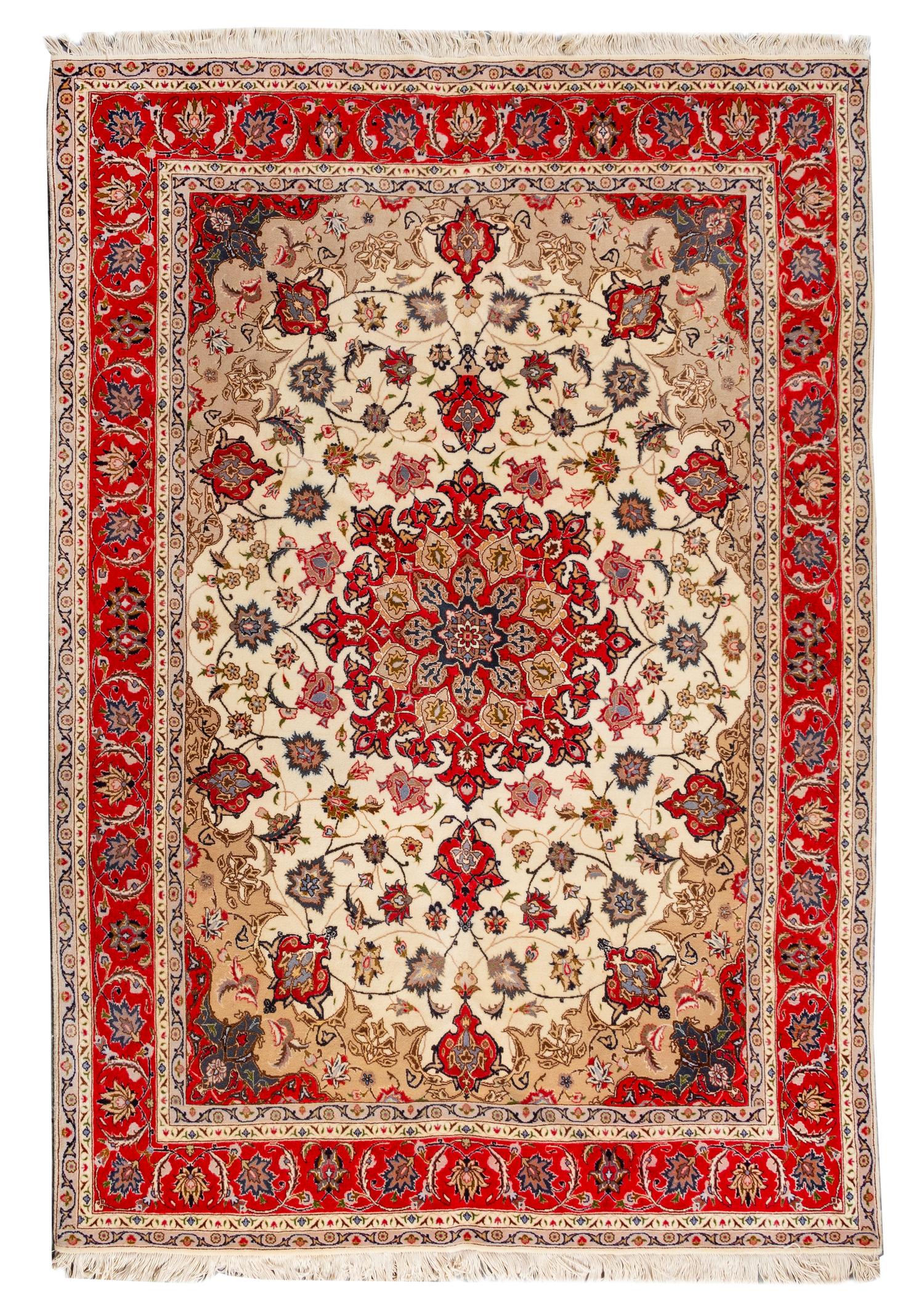 A Tabriz Wool and Silk Rug