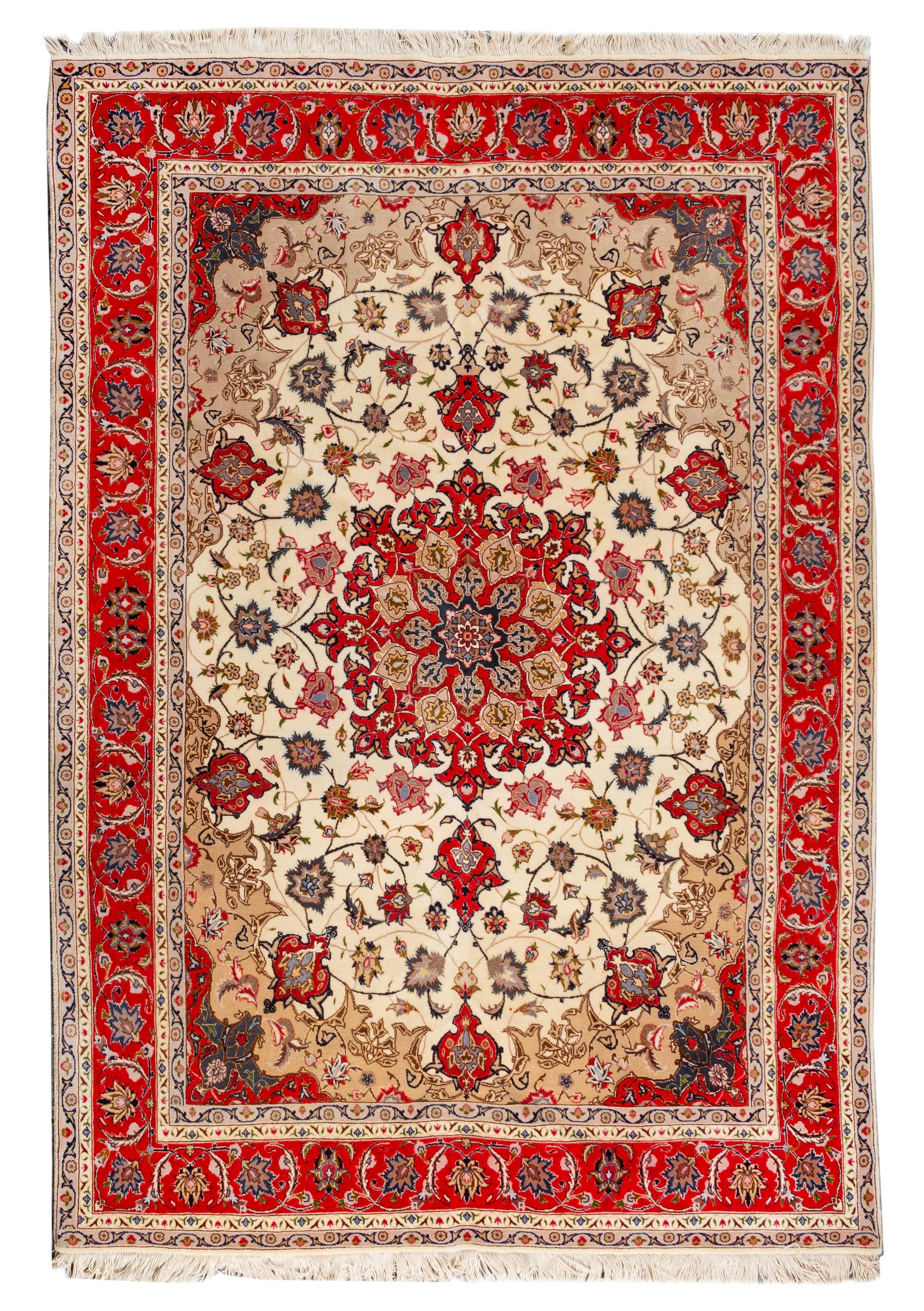 A Tabriz Wool and Silk Rug