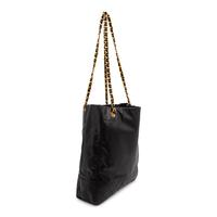 Chanel, Large Black Leather Tote