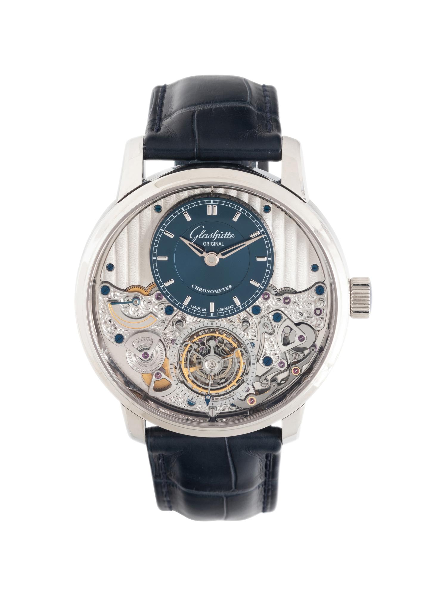 GLASHÜTTE, PLATINUM 'SENATOR CHRONOMETER TOURBILLON' WATCH
