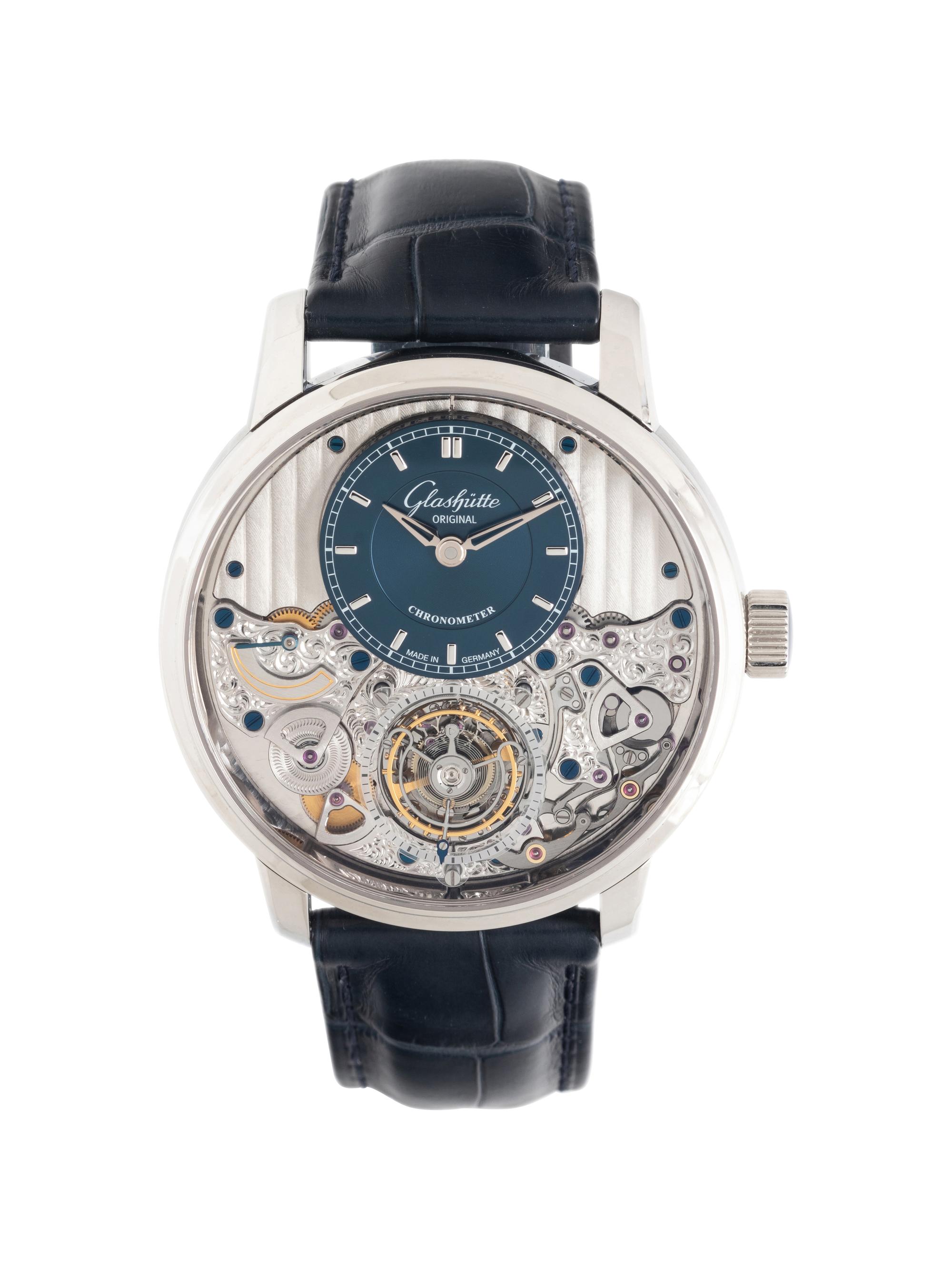 GLASHÜTTE, PLATINUM 'SENATOR CHRONOMETER TOURBILLON' WATCH