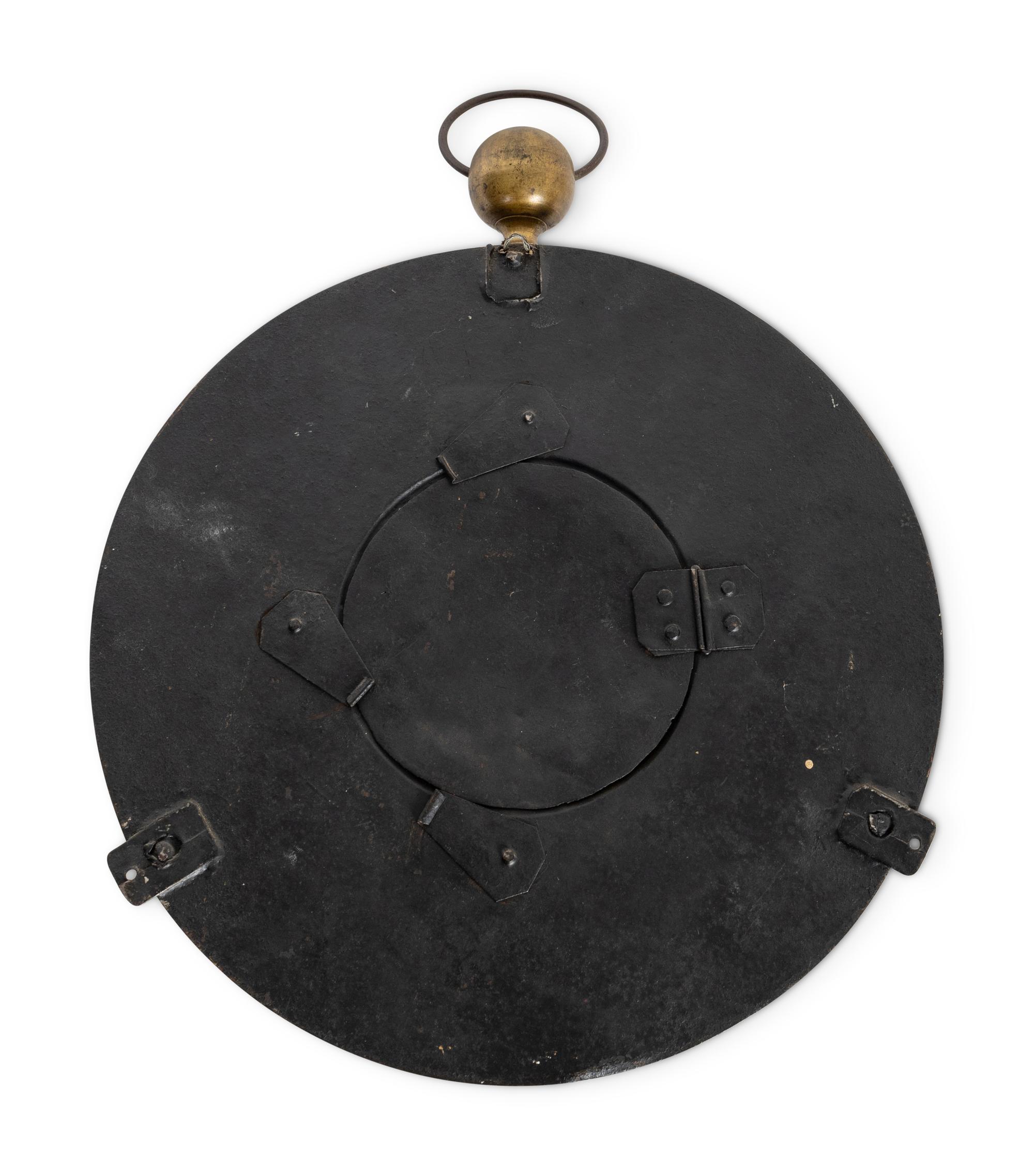 A French Tole Peinte Wall Clock
