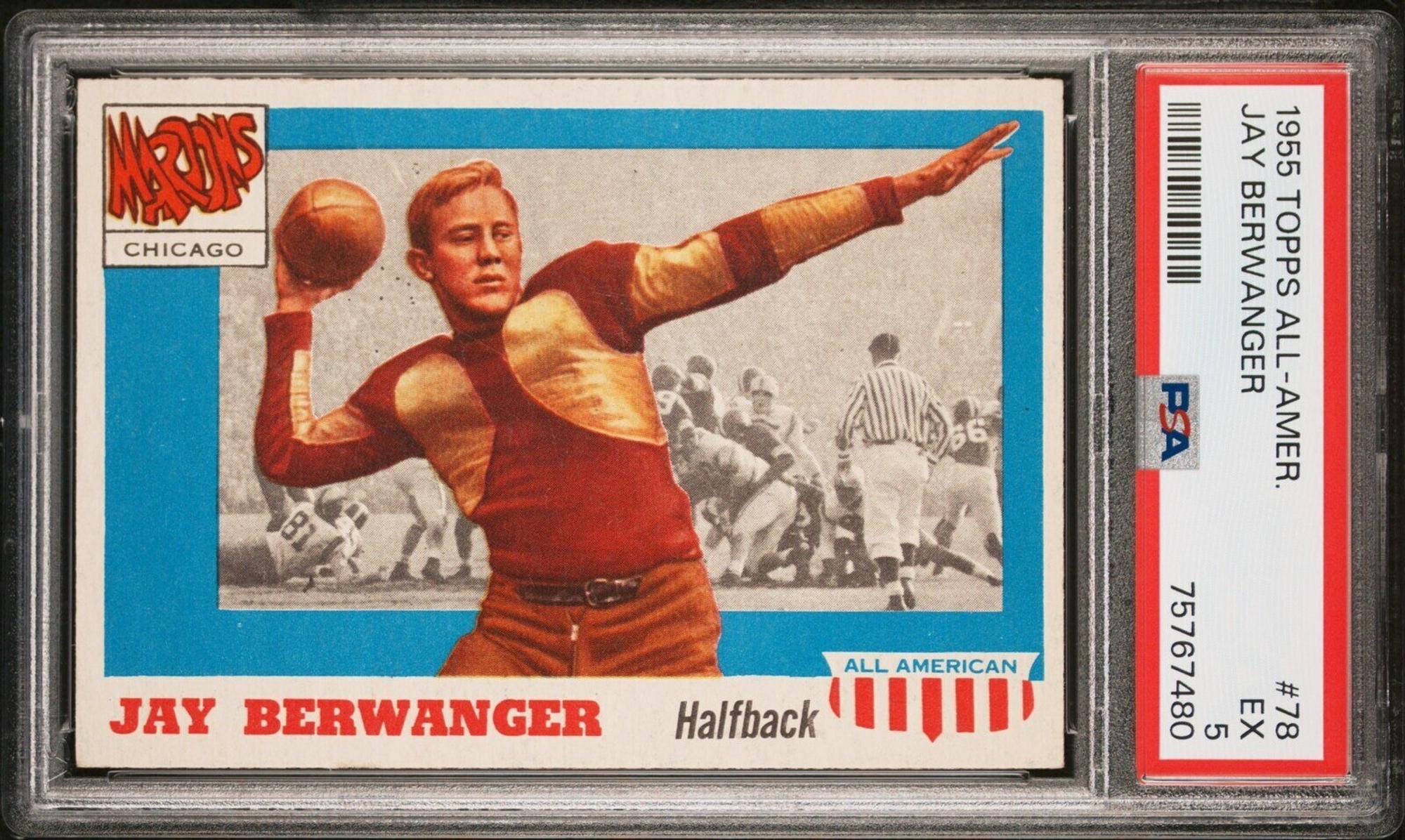A Group 1955 Topps All American PSA Graded Football Cards,