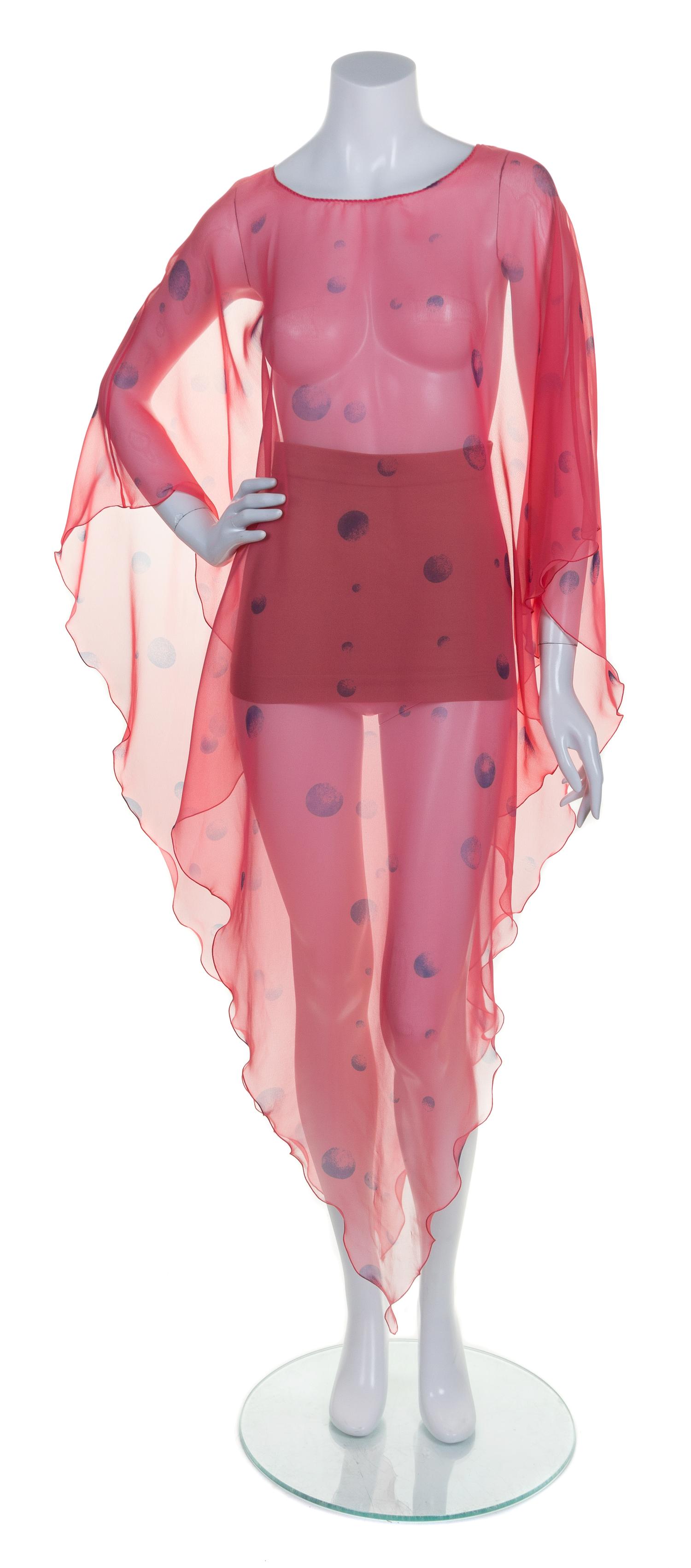 A Fuschia Print Caftan,