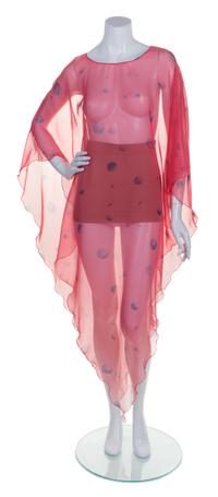 A Fuschia Print Caftan,