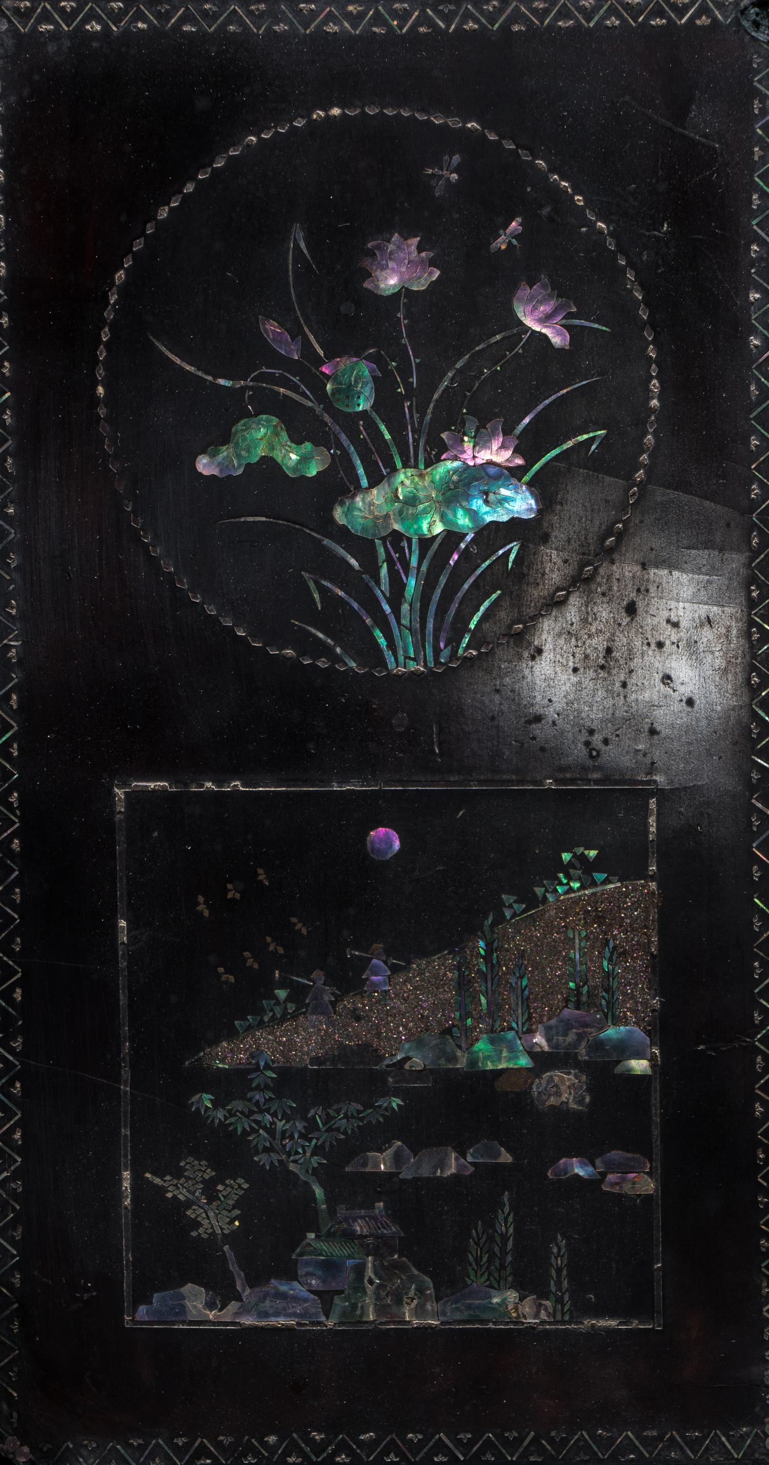 Two Chinese Wood Screens