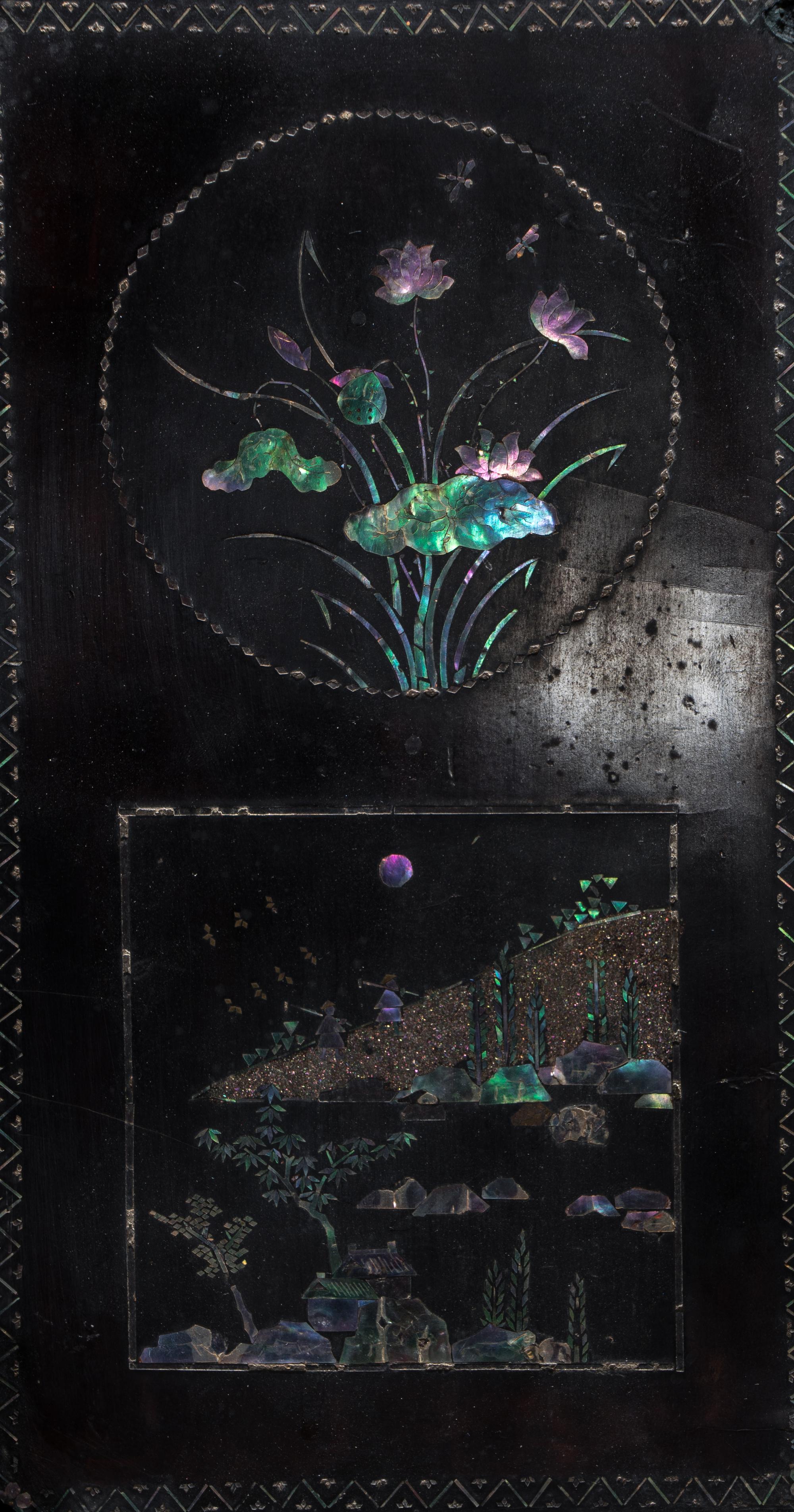 Two Chinese Wood Screens