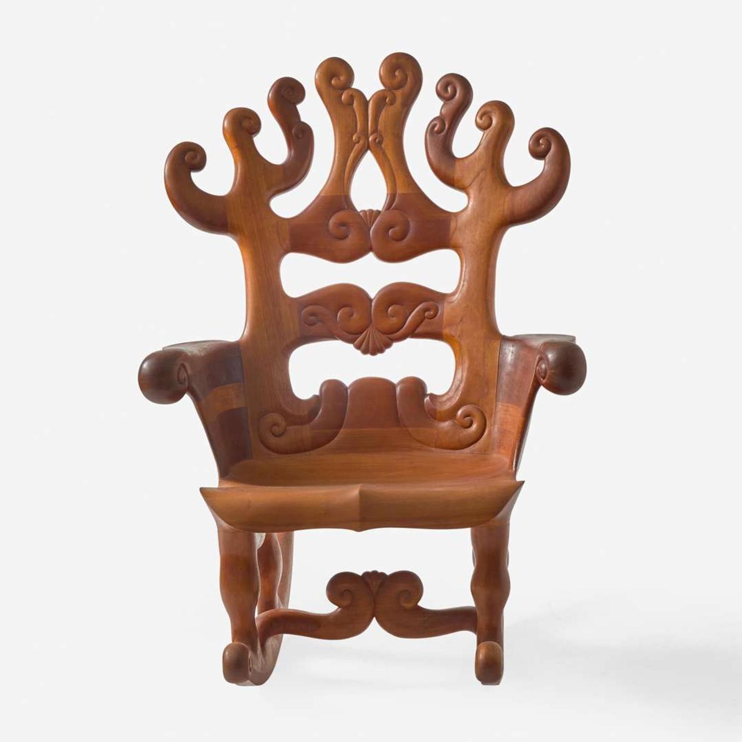 John Bauer (American, b. 1951) Sculpted Rocking Chair, USA, circa 1979