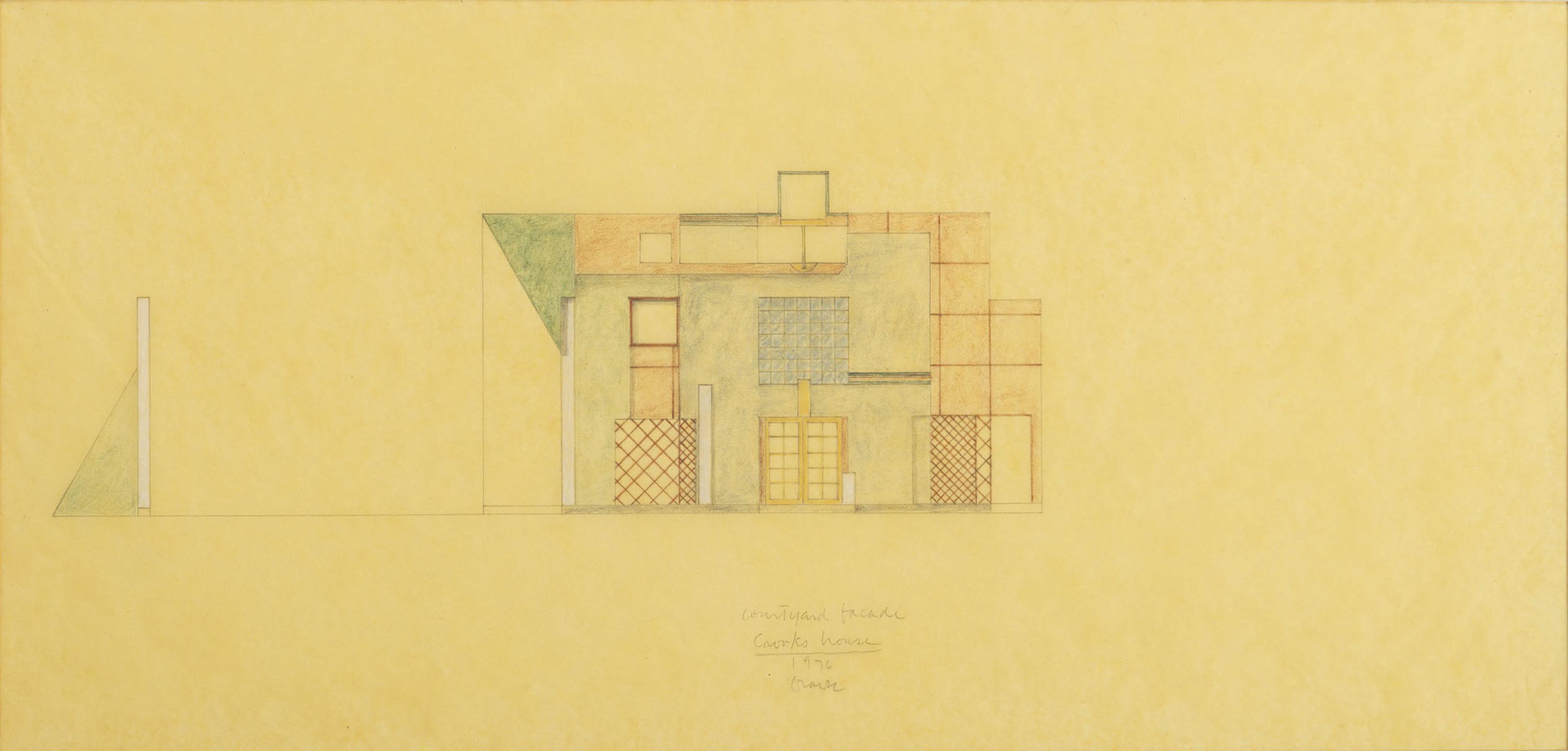 Group of 8 Architectural Drawings from The Crooks' House, 1976