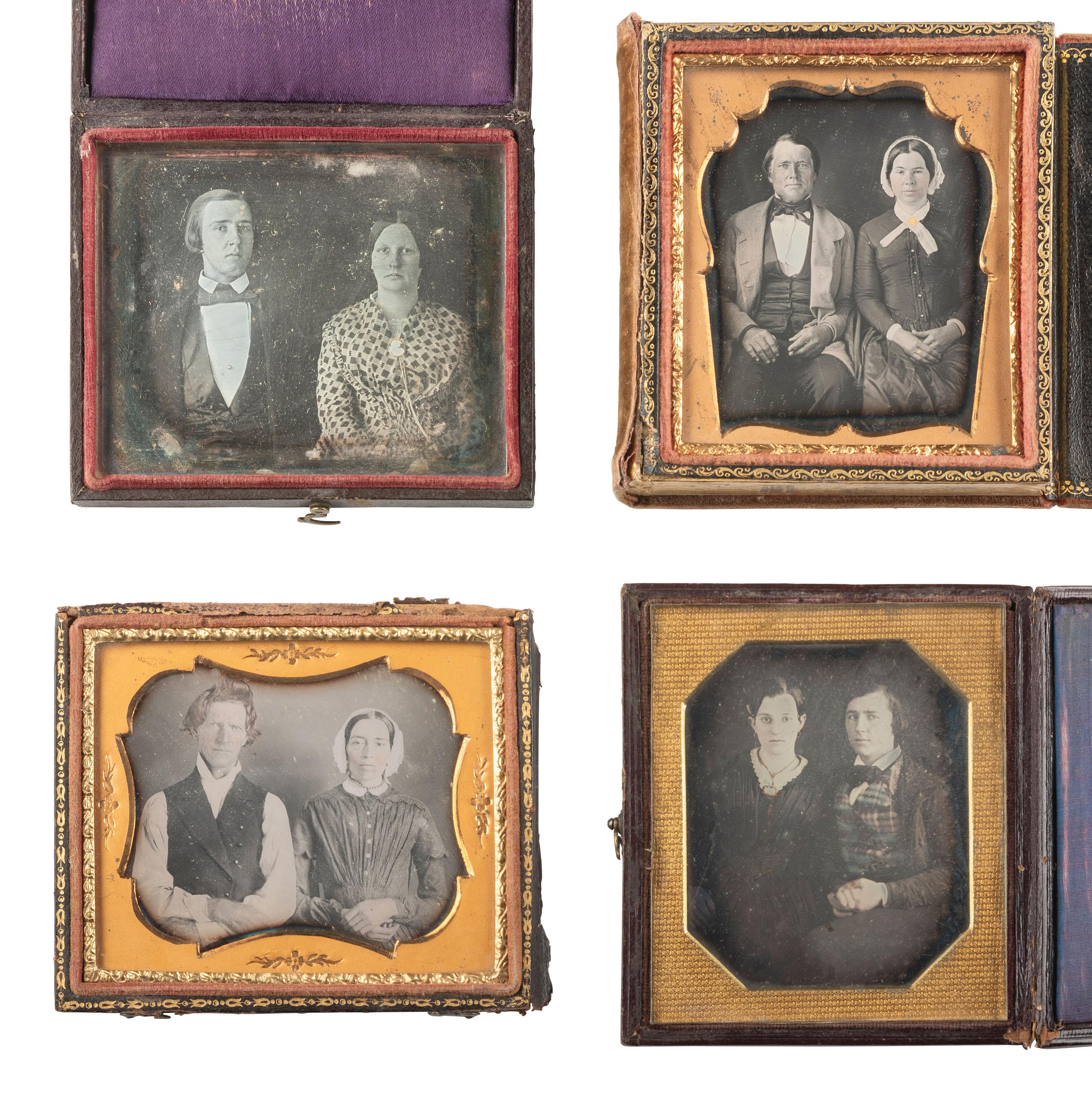 [EARLY PHOTOGRAPHY]. 20 sixth plate daguerreotypes featuring couples.