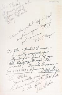 GRISSIM JOHN. Billiards. New York, [1978] First ed. Signed by 10 cast members of the movie The Baltimore Bullet, (1980).