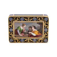 A Gold and Enamel Decorated Snuff Box