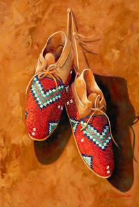 Two Works: Cheyenne Booties and Sioux Child's Moccassins