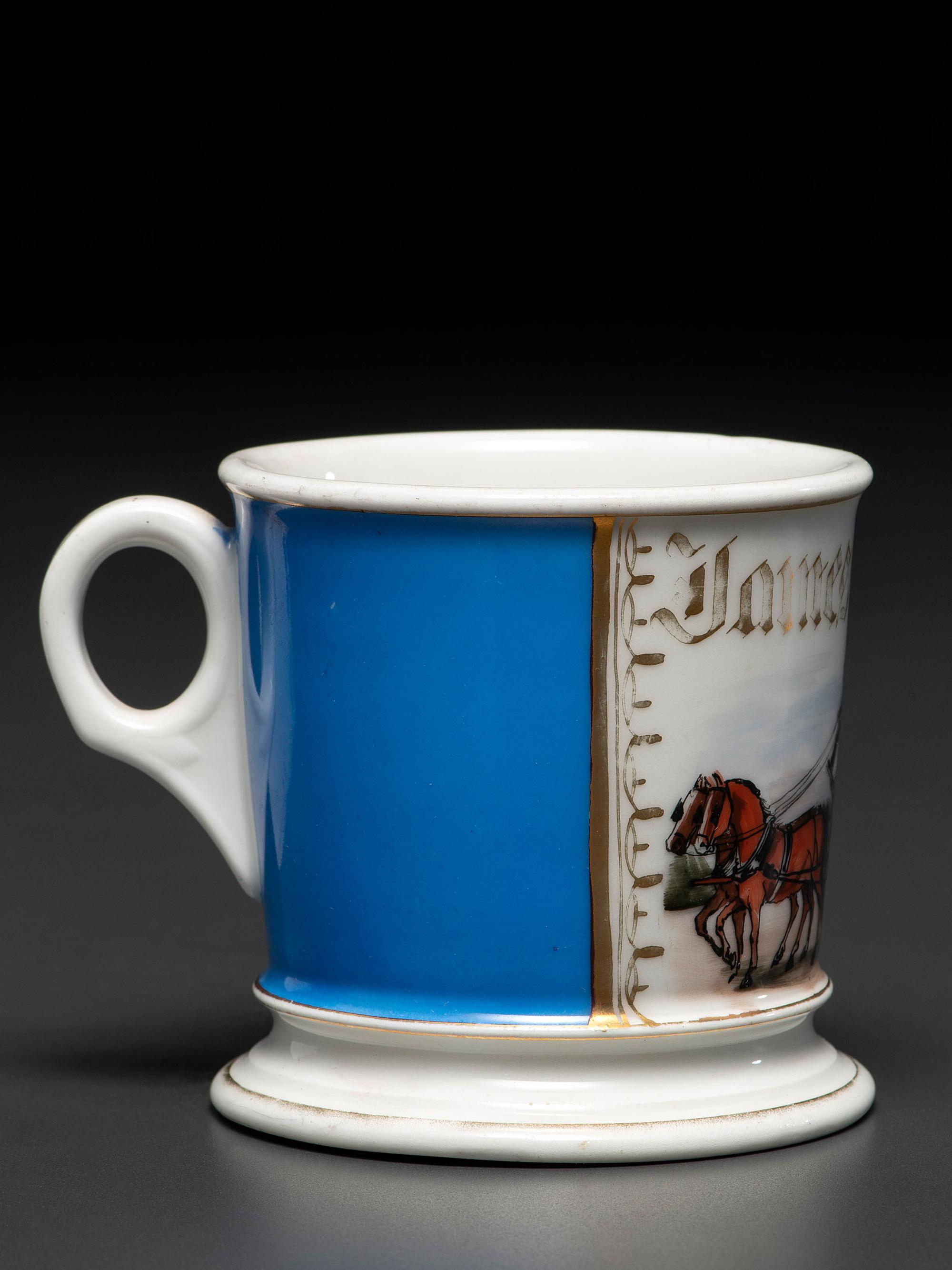 A Coal Deliveryman's Porcelain Occupational Shaving Mug
