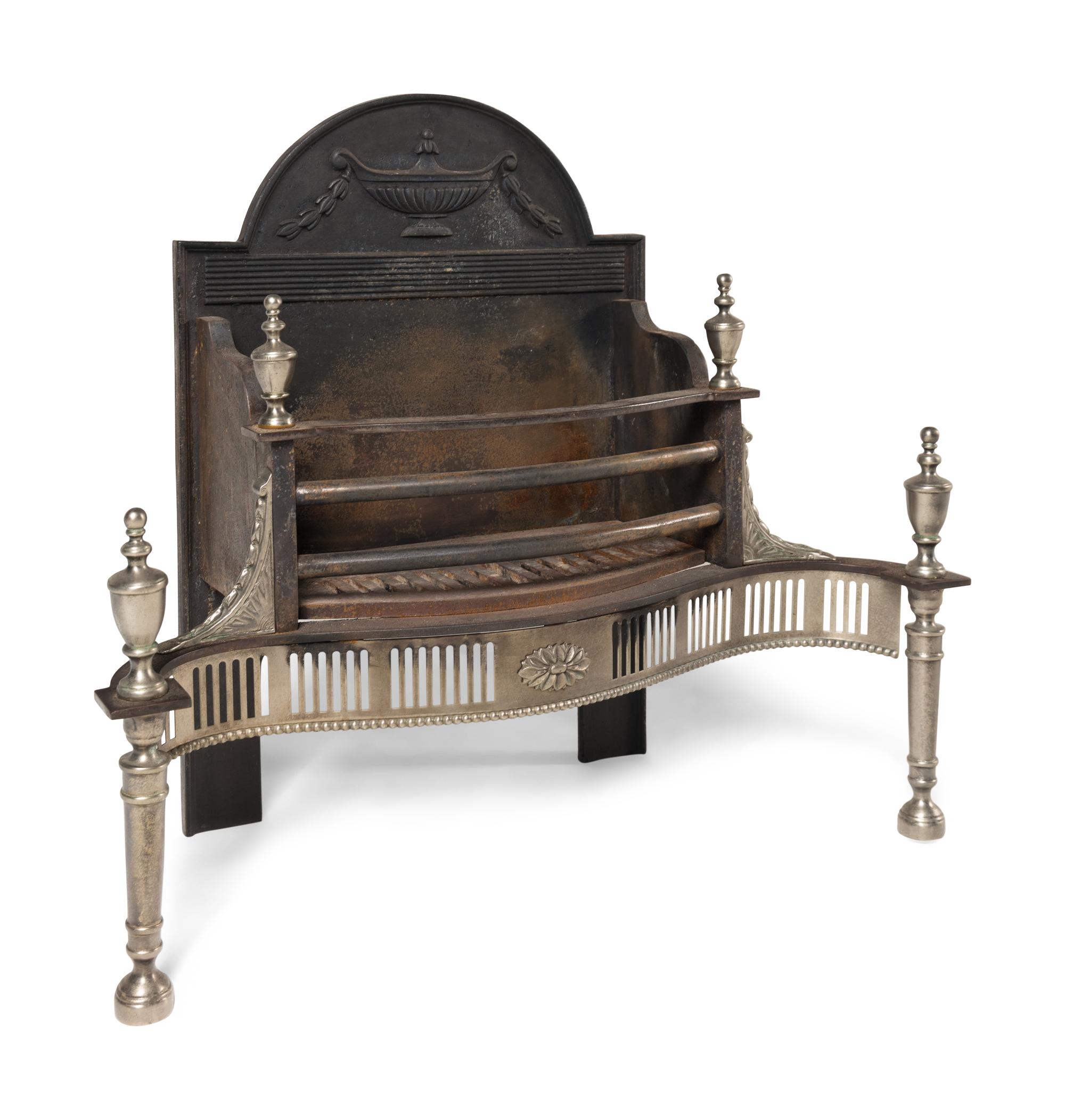 An English Steel and Iron Fire Grate