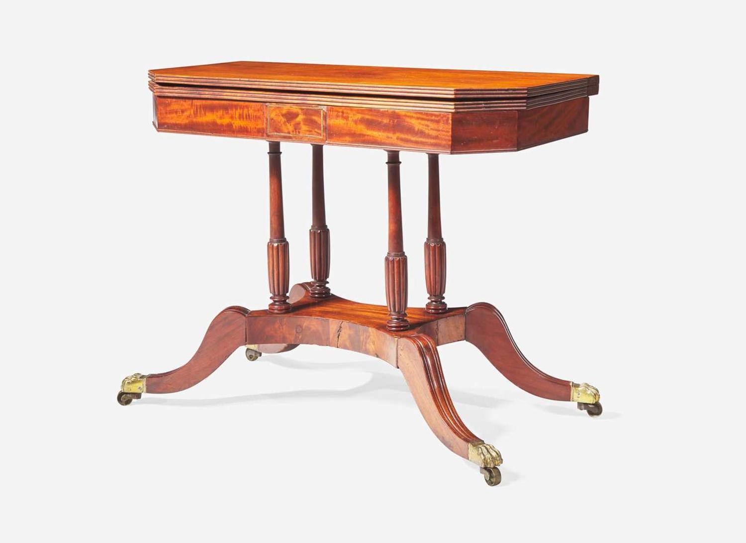 A late Federal mahogany card table, Philadelphia, PA, circa 1815