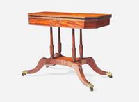 A late Federal mahogany card table, Philadelphia, PA, circa 1815