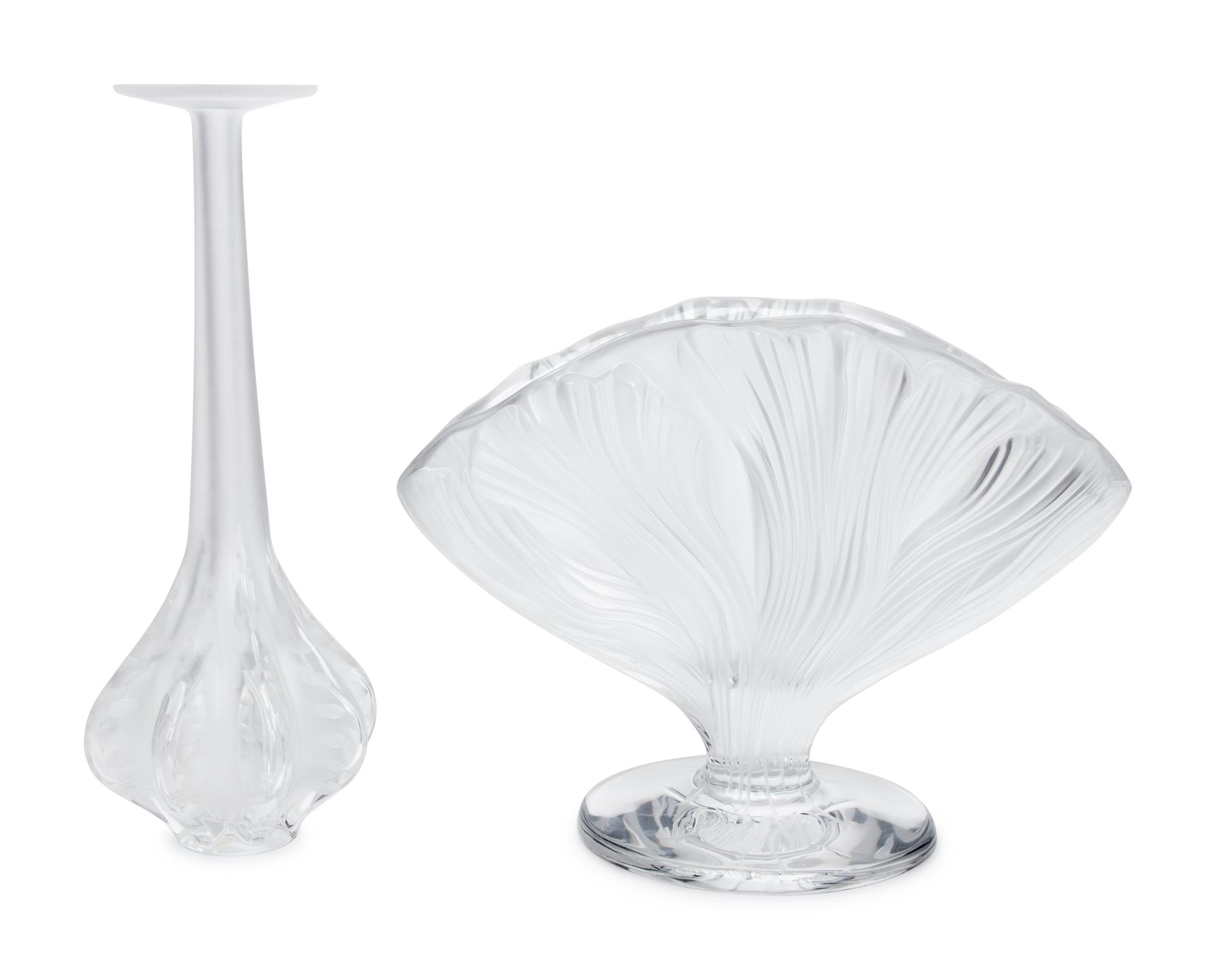 A Lalique Ichor Vase and Marie-Claude Vase