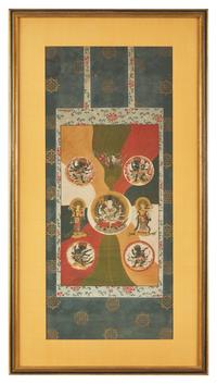 A Japanese Buddhist Mandala Painting, 19th/Early 20th Century 日本明治-大正 佛像畫