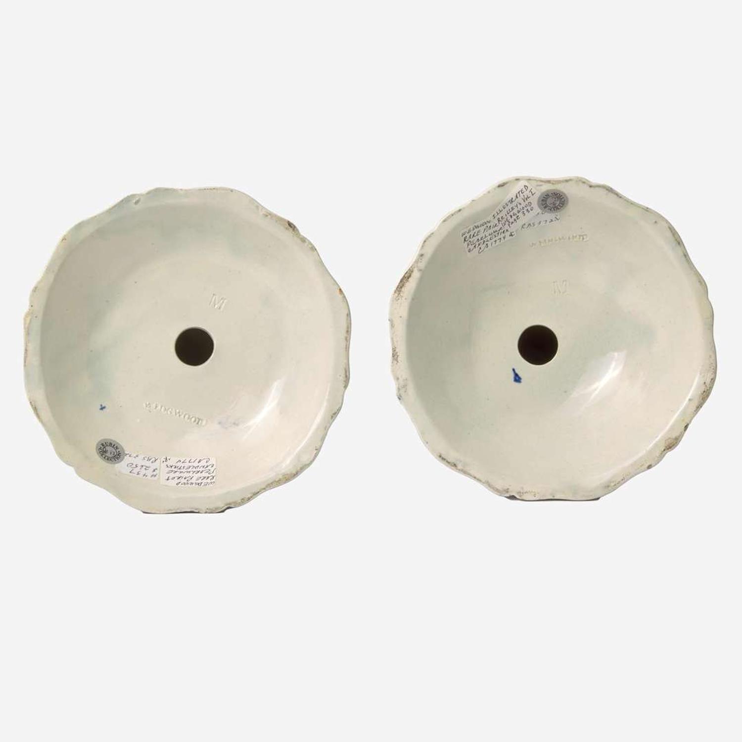 A Pair of Wedgwood Queensware Candlesticks UK, circa 1778